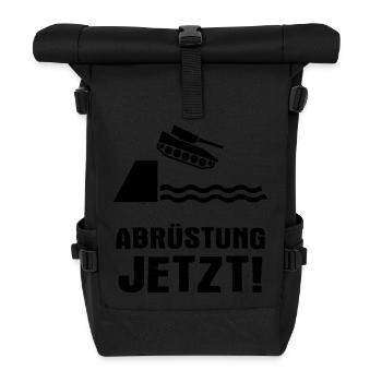 Abrüstung Jetzt! - Rolltop Rucksack - Schwarz - Vorne