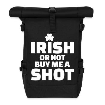 Irish shot - Roll Top Backpack - black - Front