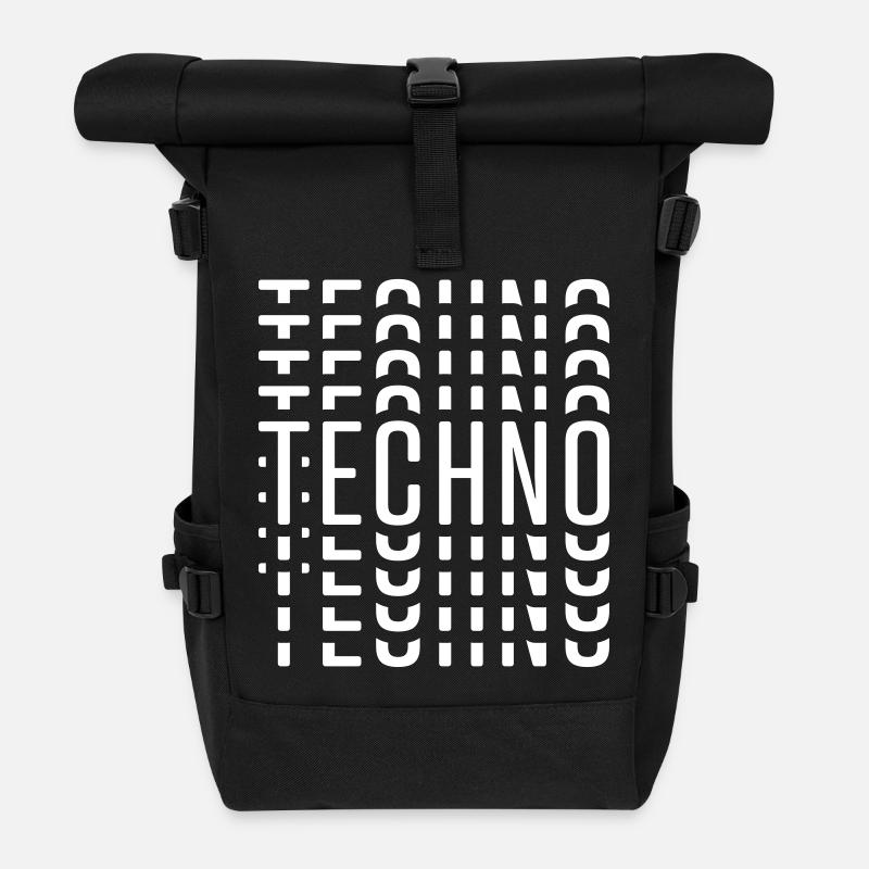 TECHNO TECHNO TECHNO - Rolltop Rucksack - Schwarz