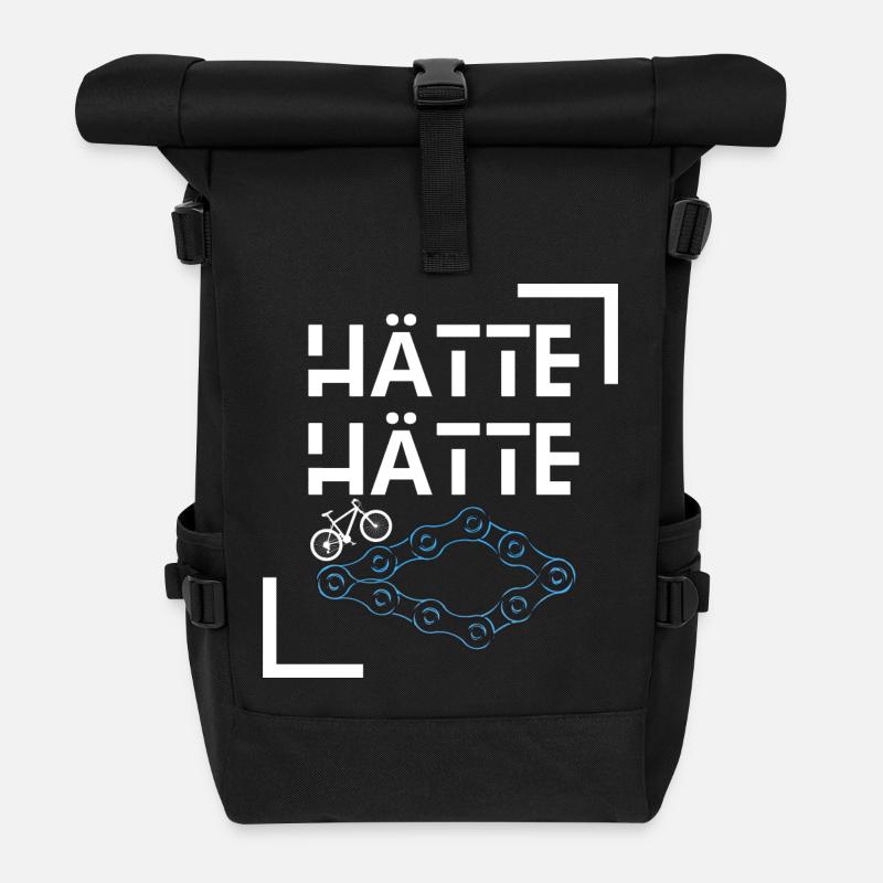 Hätte Hätte Fahrradkette - Rolltop Rucksack - Schwarz