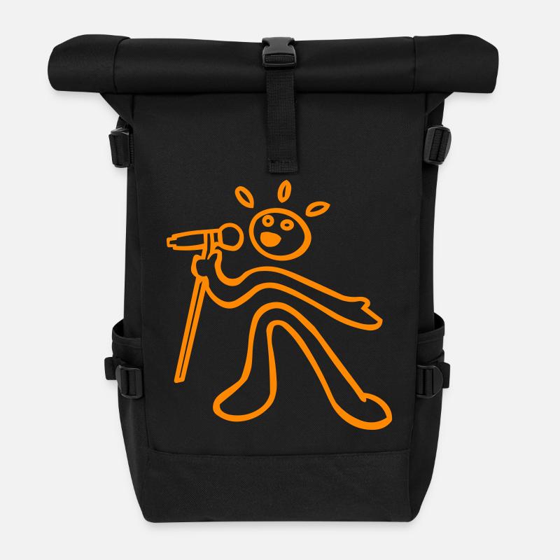voice singer - Roll Top Backpack - black
