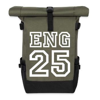 ANGLETERRE - Sac à dos roll top - olive/noir - Devant