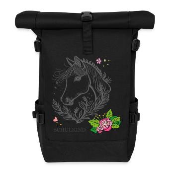 Schulkind - Rolltop Rucksack - Schwarz - Vorne
