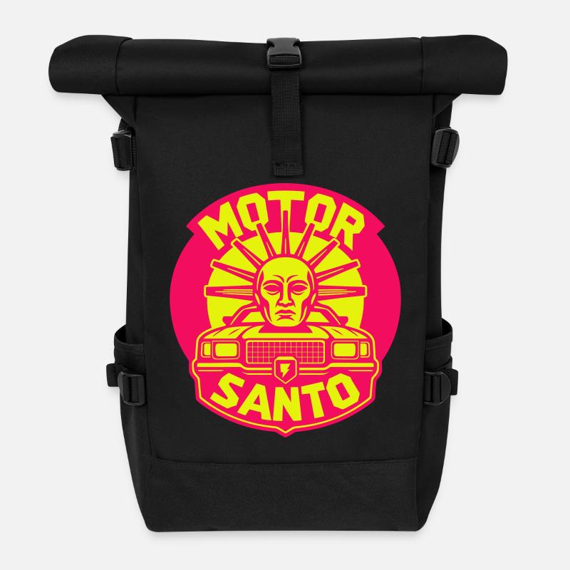 Motor Santo: Phonk-Master - Rolltop Rucksack - Schwarz