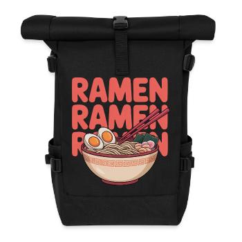 Amateur de bols de nouilles ramen - Sac à dos roll top - noir - Devant