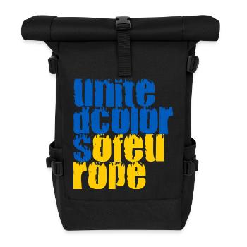 United Colors Of Europe - Rolltop Rucksack - Schwarz - Vorne