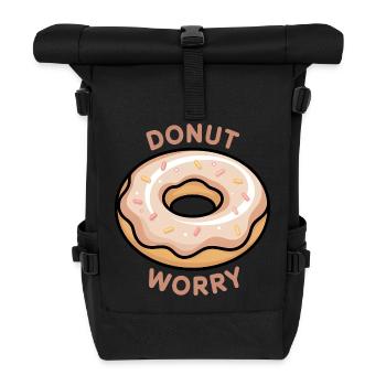 Donut Worry Motivational  - Roll Top Backpack - black - Front