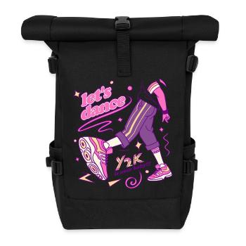 Y2K Dance Vibe Sneaker Kunst - Rolltop Rucksack - Schwarz - Vorne