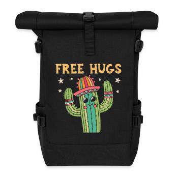 Cactus Happy Umarmungen kostenlos - Rolltop Rucksack - Schwarz - Vorne