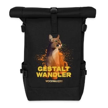 Woodwalkers Film Gestaltwandler  - Rolltop Rucksack - Schwarz - Vorne