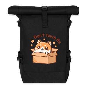 Kitten in a box Don't Touch Me - Roll Top Backpack - black - Front
