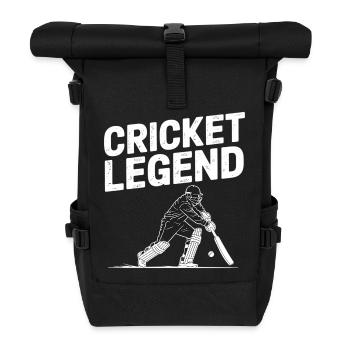 Lustiges Kricket Spruch Vintage Cricket Spiel - Rolltop Rucksack - Schwarz - Vorne