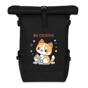 Creative Chat - Roll Top Backpack - black - Front