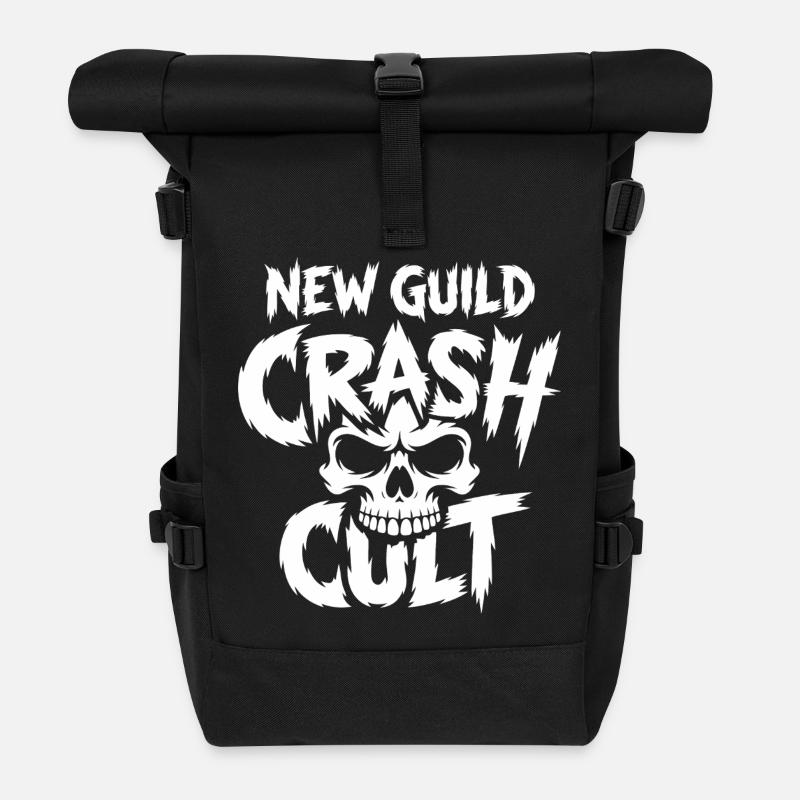 New Guild Crash Cut Skull - Rolltop Rucksack - Schwarz