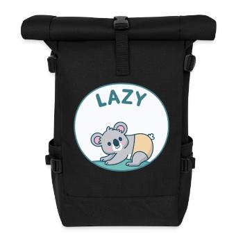 Kawaii-Pastell-Faultier-Koala - Rolltop Rucksack - Schwarz - Vorne