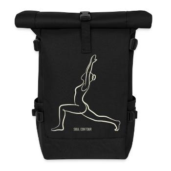 SOUL CONTOUR - Virabhadrasana - Roll Top Backpack - black - Front
