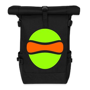 Alien Kopf mit Breit-Auge - Rolltop Rucksack - Schwarz - Vorne