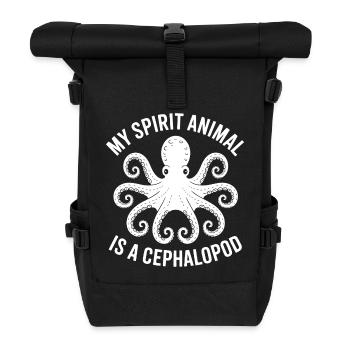 Octopus Spirit Animal - Roll Top Backpack - black - Front