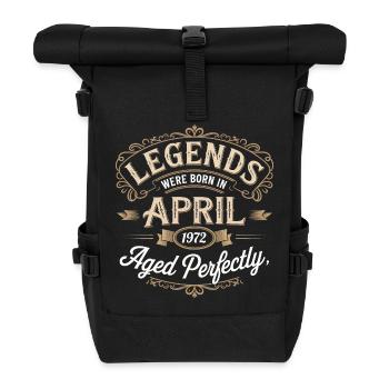 April 1972 Geburtstagsgeschenk Großartig seit April - Rolltop Rucksack - Schwarz - Vorne