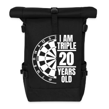 Ich bin dreimal 20 Jahre alt - Rolltop Rucksack - Schwarz - Vorne