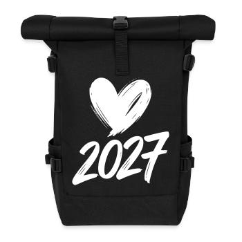 2027 Heart - Roll Top Backpack - black - Front