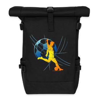 Passionné de foot t-shirt joueur de foot original - Sac à dos roll top - noir - Devant