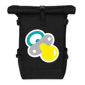 schnuller - Rolltop Rucksack - Schwarz - Vorne
