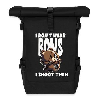 Ich benutze keine Bögen, ich schieße sie - Rolltop Rucksack - Schwarz - Vorne