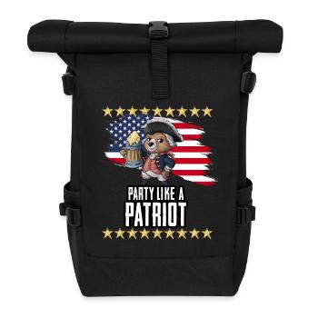 Feiern Sie wie ein Patriot George Bär - Rolltop Rucksack - Schwarz - Vorne