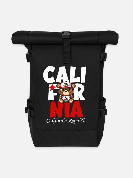 Republic of California - Roll Top Backpack - black