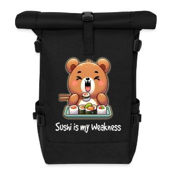 Sushi ist meine Schwäche - Rolltop Rucksack - Schwarz - Vorne