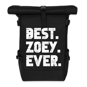 Best Zoey Ever Retro Gift Saying Birthday - Roll Top Backpack - black - Front