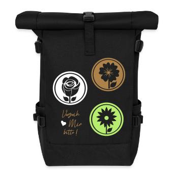 Pardonne-moi! Veuillez m’excuser - Sac à dos roll top - noir - Devant