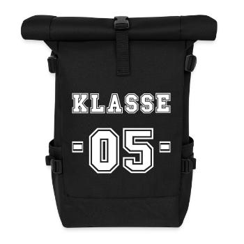 KLASSE 5 - weiterführende Schule - Fünfte Klasse - Rolltop Rucksack - Schwarz - Vorne