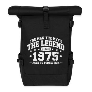 1975 Vintage Born Man Myth Legend - Roll Top Backpack - black - Front