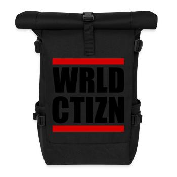 Wrld ctizn - world citizen - Roll Top Backpack - black - Front