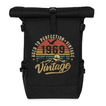 Vintage 1969 Born Legend Birthday Gift - Roll Top Backpack - black - Front
