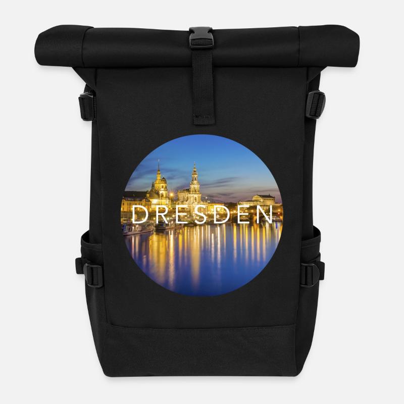 Dresde - Sac à dos roll top - noir