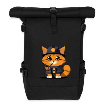 Detective Whiskers - Rolltop Rucksack - Schwarz - Vorne