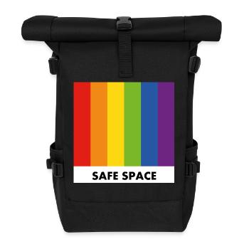 Safe Space Pride Verbündete - Rolltop Rucksack - Schwarz - Vorne
