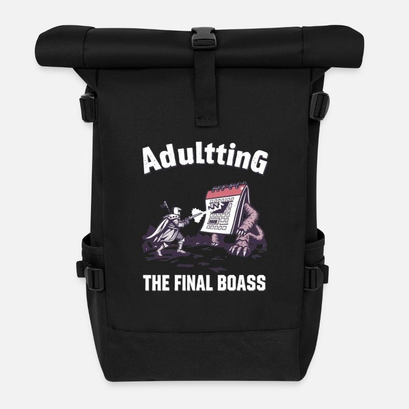 Final Fight Calender - Rolltop Rucksack - Schwarz