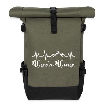 Randonneurs de randonnées en randonnée cardiaques montagnes Wanderwoman - Sac à dos roll top - olive/noir - Devant
