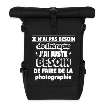 faire de la photographie - Sac à dos roll top - noir - Devant