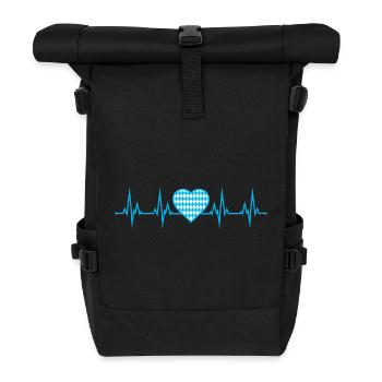 ECG Battement de cœur en Bavière - Sac à dos roll top - noir - Devant