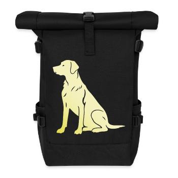 Teckel Teckel Silhouette Chien Silhouette - Sac à dos roll top - noir - Devant