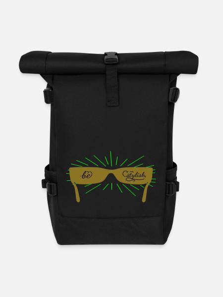 be stylish mit einer Sonnenbrille - Rolltop Rucksack - Schwarz