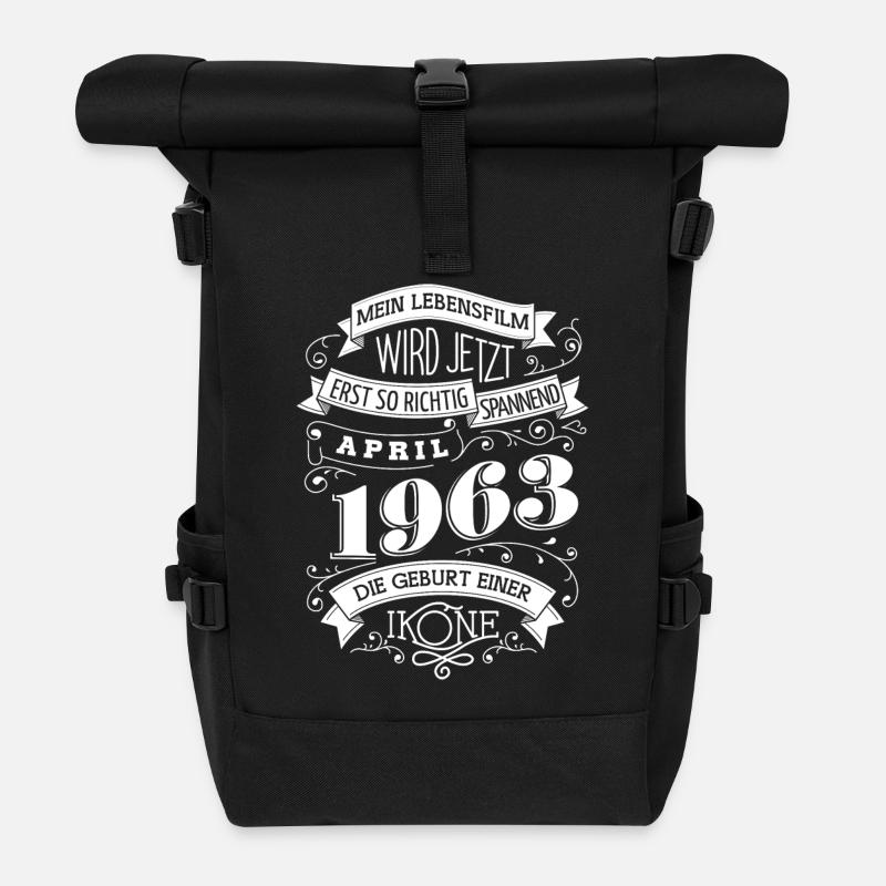 April 1963 Die Geburt einer Ikone - Rolltop Rucksack - Schwarz
