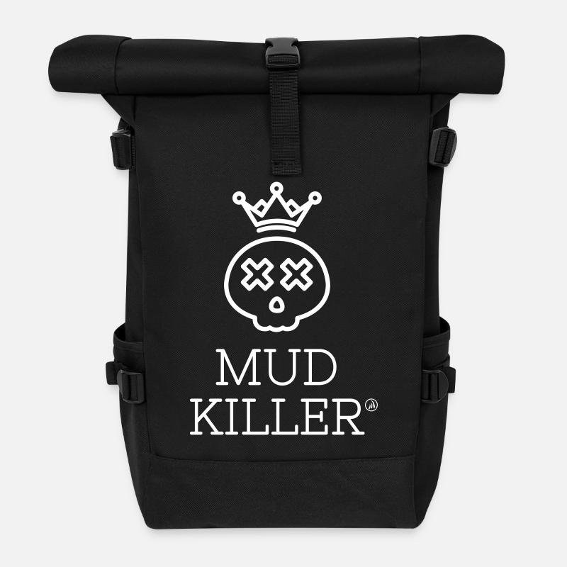 Mud Skull 1 - Roll Top Backpack - black