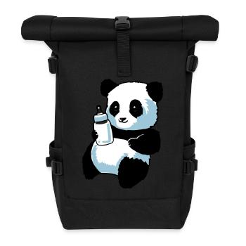 shirt de panda partenaire - Bébé - Sac à dos roll top - noir - Devant