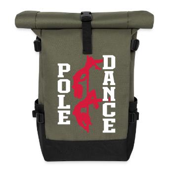 Pole Dance - Rolltop Rucksack - Olive/Schwarz - Vorne